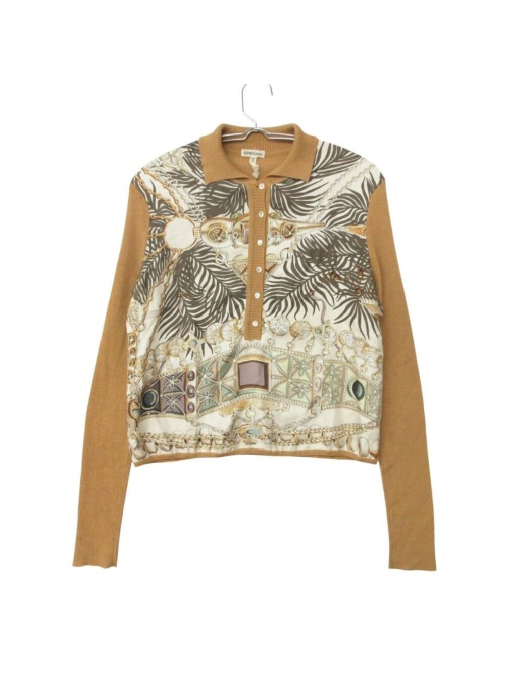 Hermes by Martin Margiela Knit Era Polo Shirt Long Sleeve Twillaine Cashmere